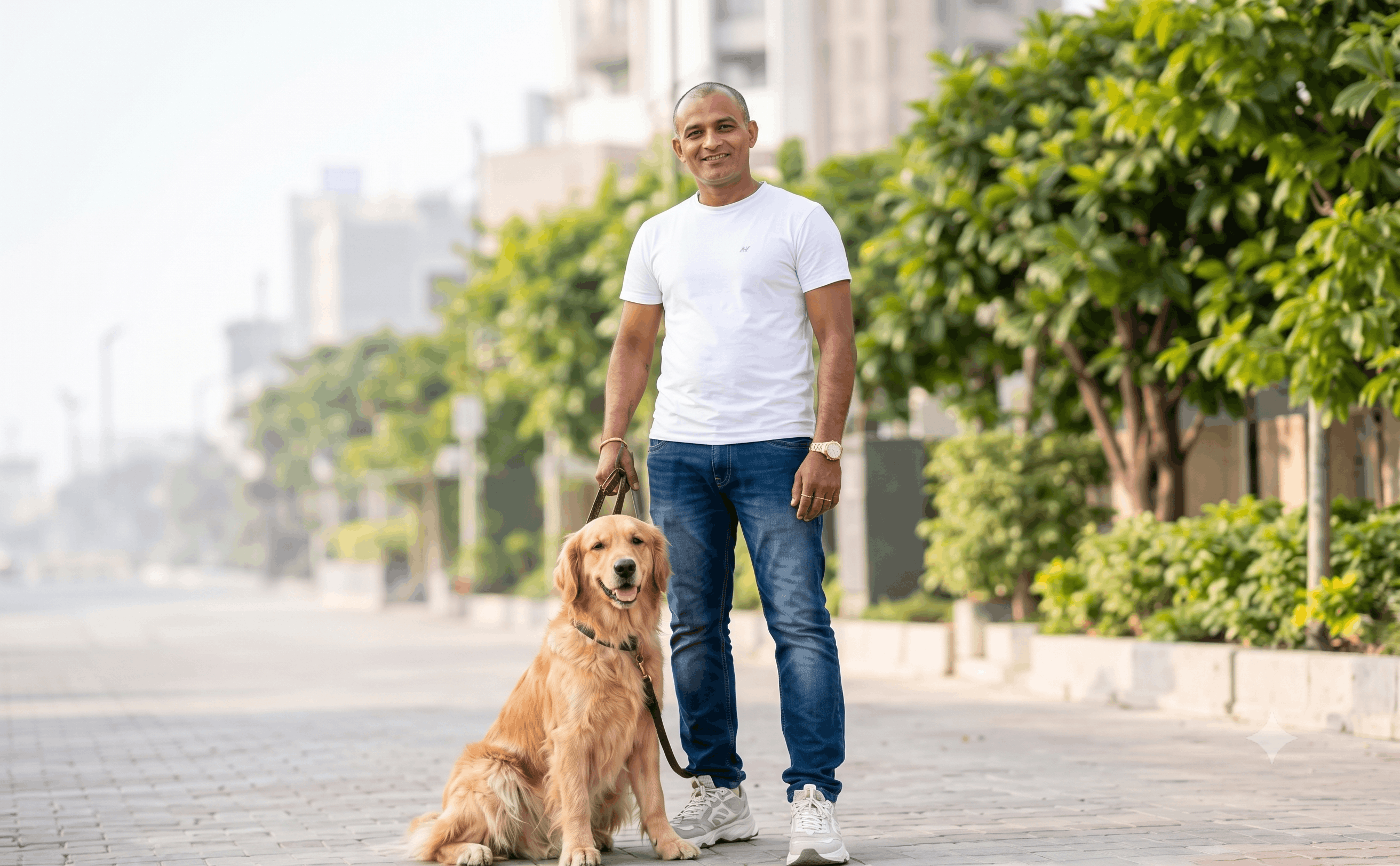 Chirag Raval - CR7 Dog Behavioural Trainer with dog